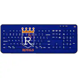 Keyscaper - Kansas City Royals 1969-1978 Cooperstown Solid Design Wireless Keyboard - Multicolor