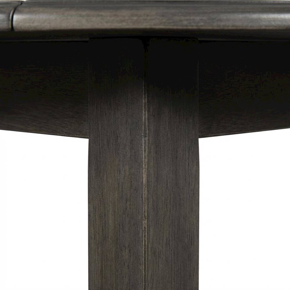 Alt View 2. FurniFact - 3-Piece Wood Dining Set Round Drop-Leaf Table 2 Chairs Contemporary Gray - Gray.