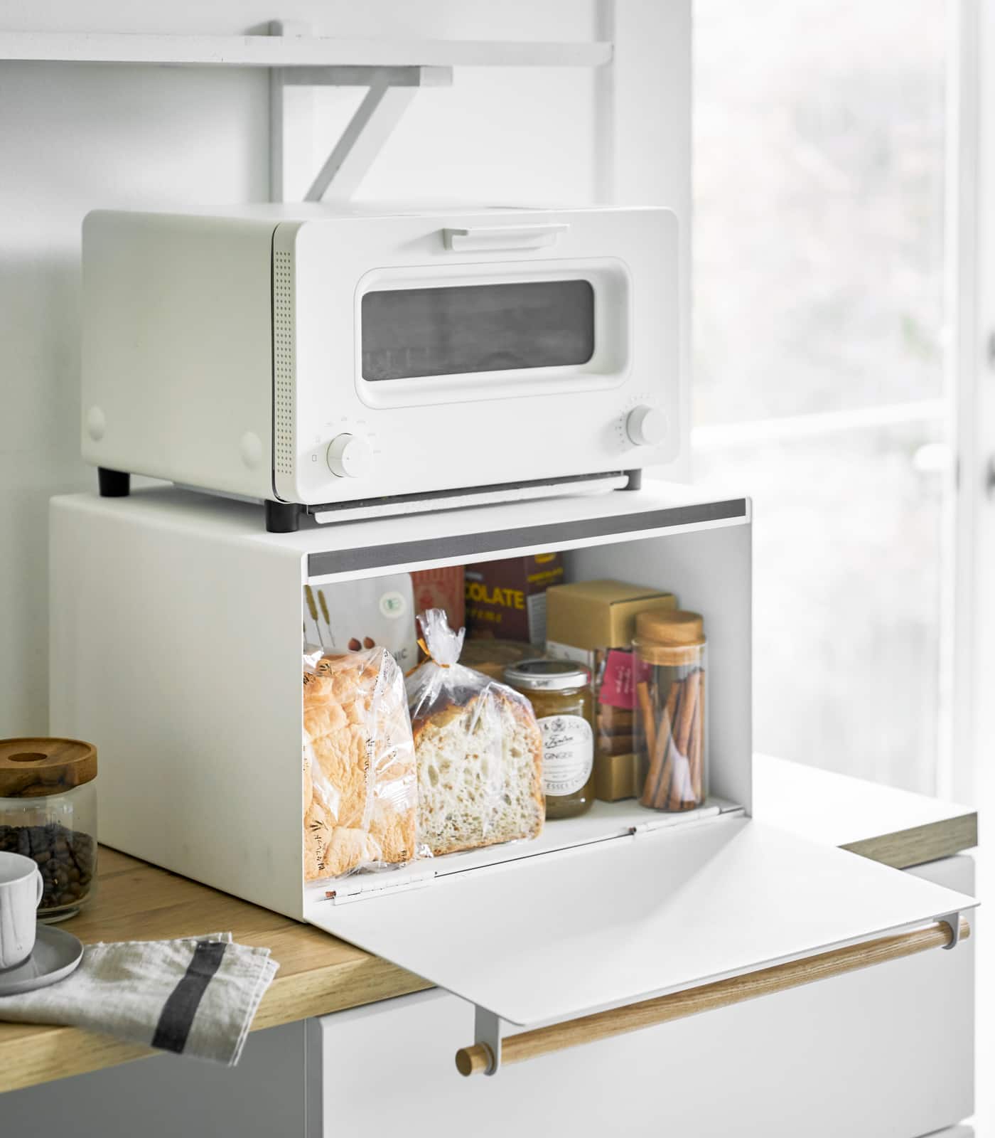 Yamazaki Home - Bread Box - Steel + Wood