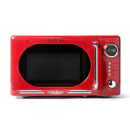 Nostalgia - Retro 0.7 cu. ft. 700-Watt Countertop Microwave Oven - Red