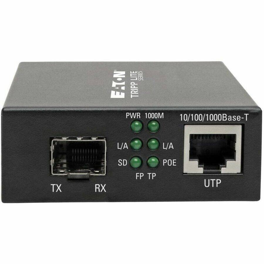 EATON TRIPP LITE  
PWR 1000M  
10/100/1000Base-T  
TX RX  
L/A L/A  
SD POE  
FP TP  
UTP