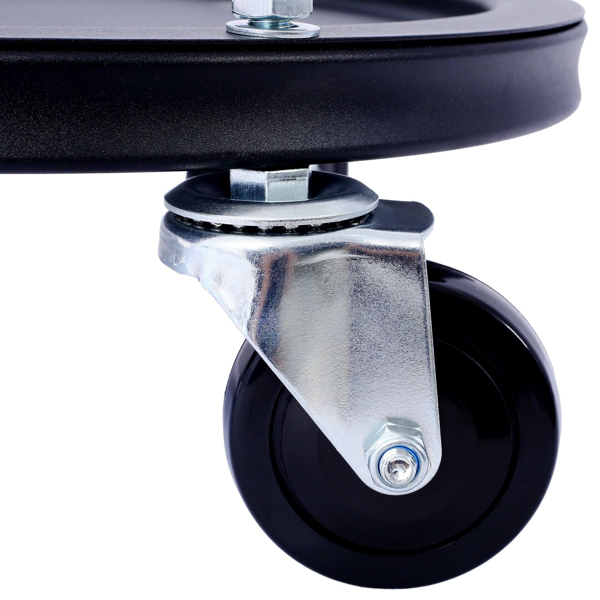 Alt View 3. Boyel Living - 300 Lbs Capacity Black Steel Garage Mechanics Chair with Tool Tray Holders Drawer - Black.