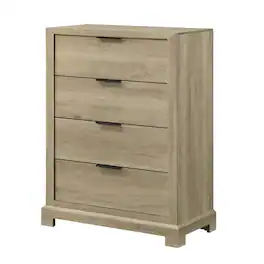 Kings Brand Furniture - Modern Style Wood 5 Drawer Chest - Oak