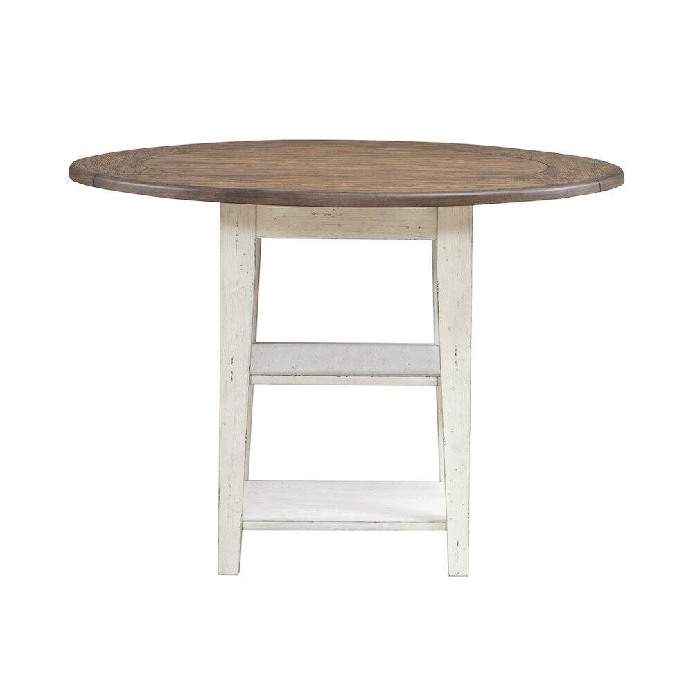 Alt View 1. Liberty Furniture Industries - Al Fresco Drop Leaf Table for Dining Room - Graphite & Whitestone - Grey.