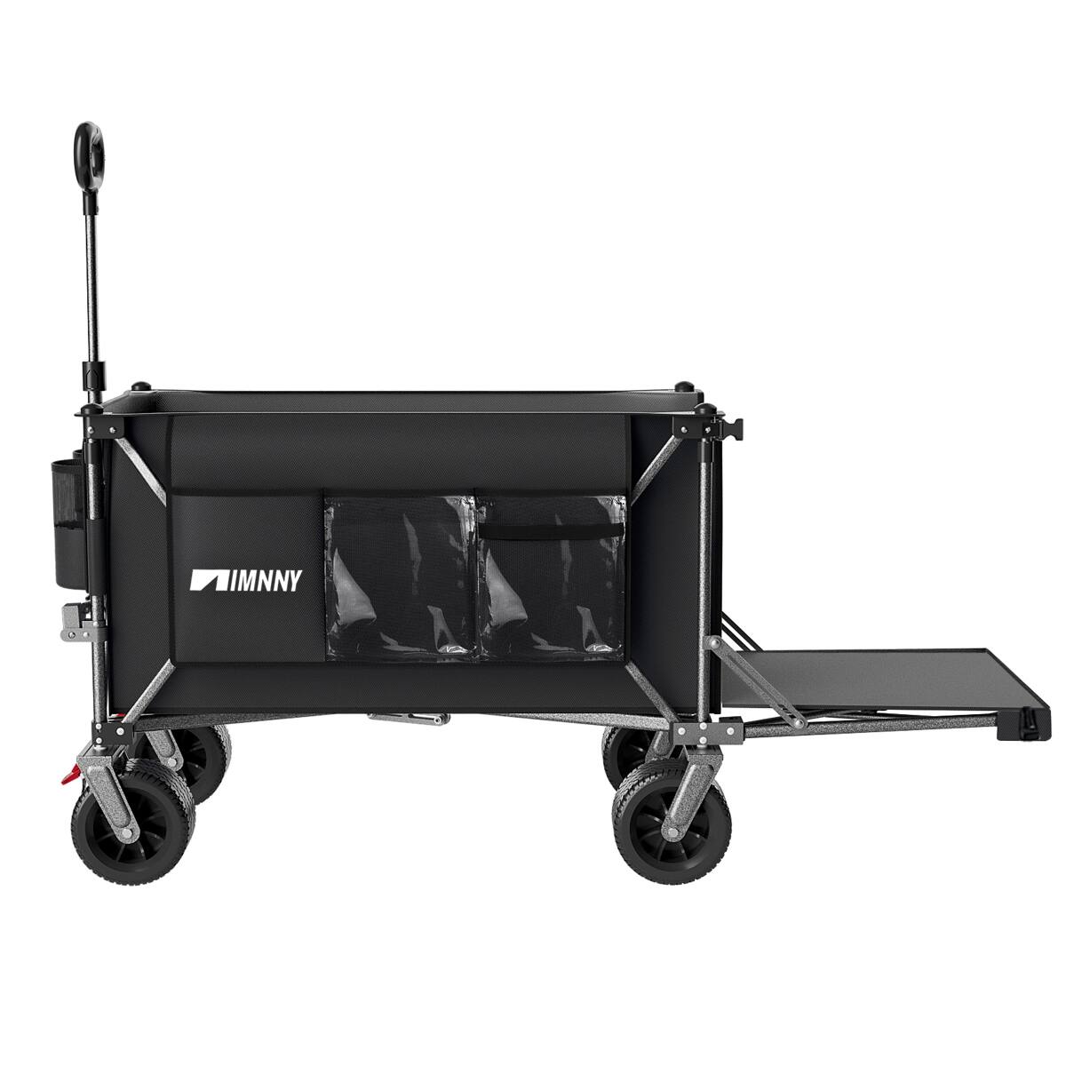 Alt View 3. Loheer - Loheer 300L Folding Beach Wagon, 500 lb Heavy Duty Garden Cart with 58 Inch Tailgate and All Terrain Wheels.