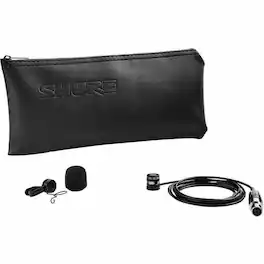 Shure - WL185M Wired Microphone for Wireless Transmitter, Transportation - Black - Cardioid - Lavalier