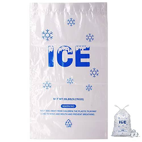 ICE  
NET WT. 20LBS (9.07KGS)  
WARNING: KEEP BAG AWAY FROM CHILDREN. THE PLASTIC FILM MAY CLING TO NOSE AND MOUTH AND PREVENT BREATHING.  
4 LOPE ICE