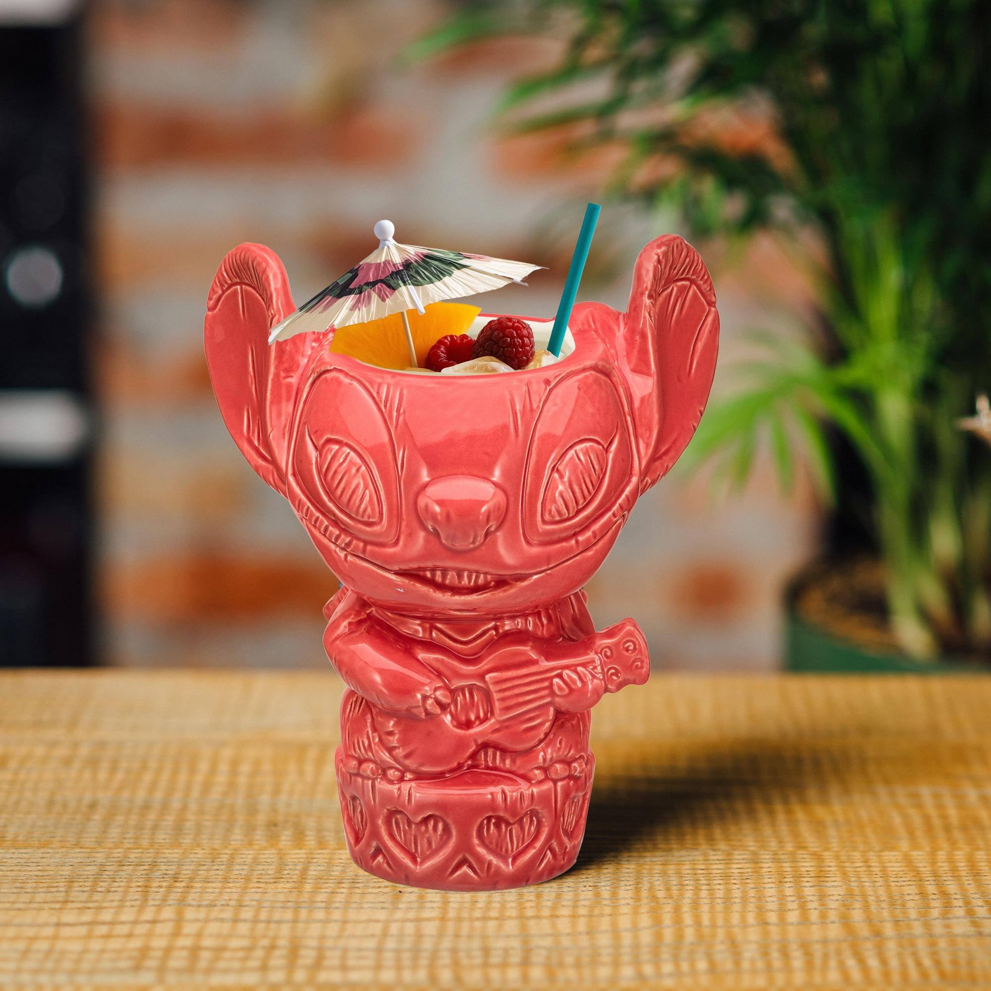 Alt View 1. Disney - Geeki Tikis Disney Lilo & Stitch Angel Ceramic Mug | Holds 14 Ounces - Red.