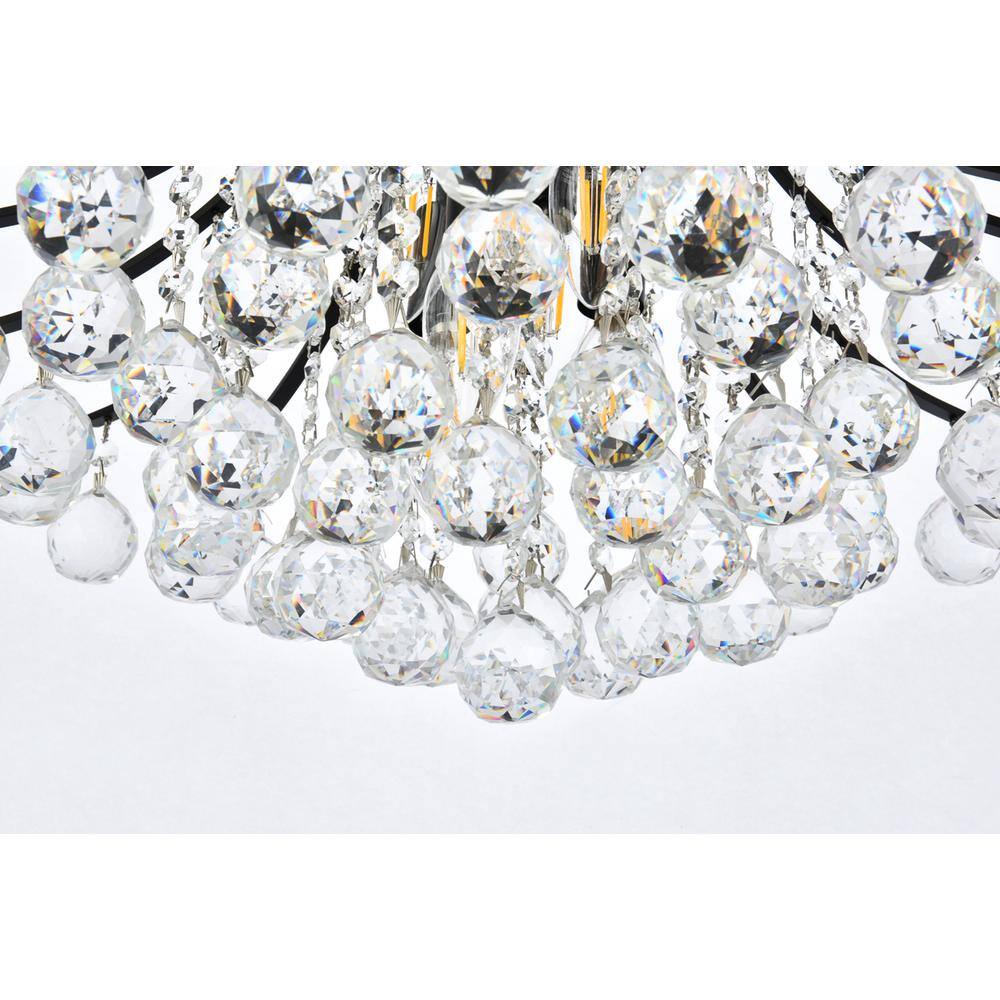 Alt View 2. Elegant Lighting - Toureg 19 inch black flush mount - Black And Clear.