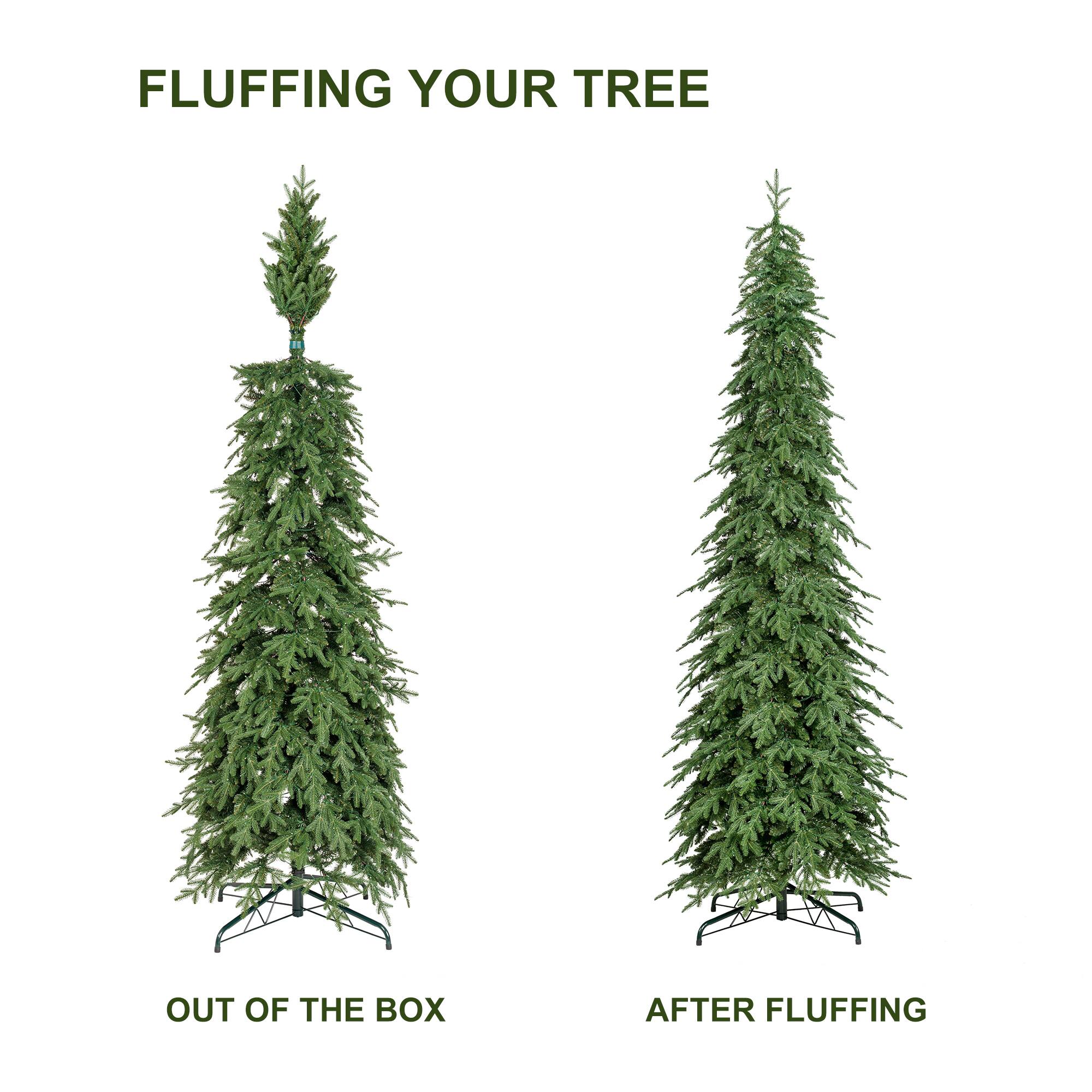 FLUFFING YOUR TREE

OUT OF THE BOX

AFTER FLUFFING
