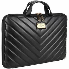ECO STYLE - Sandy Lisa Capri Carrying Case (Sleeve) for 14" Notebook - Scratch Resistant - Chevron Printed - Handle - 10.4" - Black