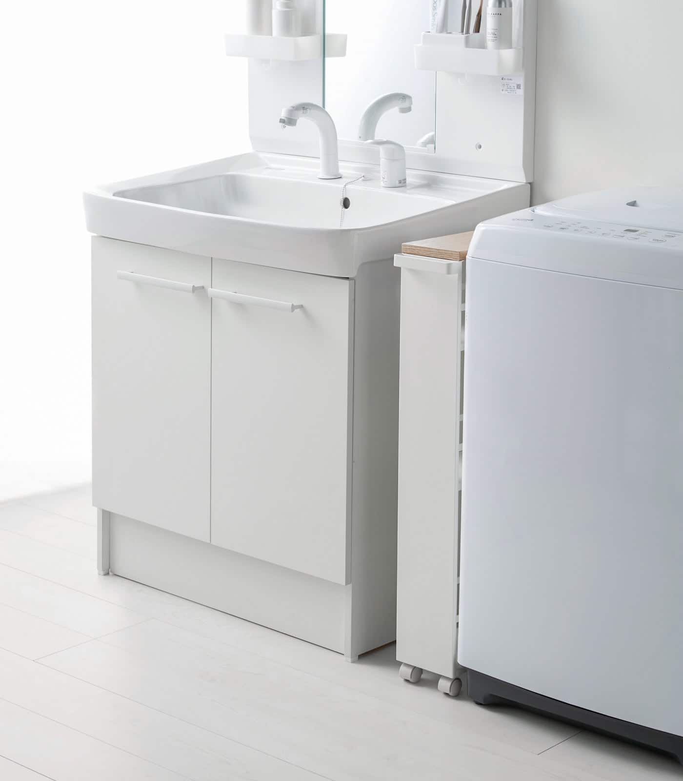 Yamazaki Home - Slim Storage Cart (32" H) - Steel - White