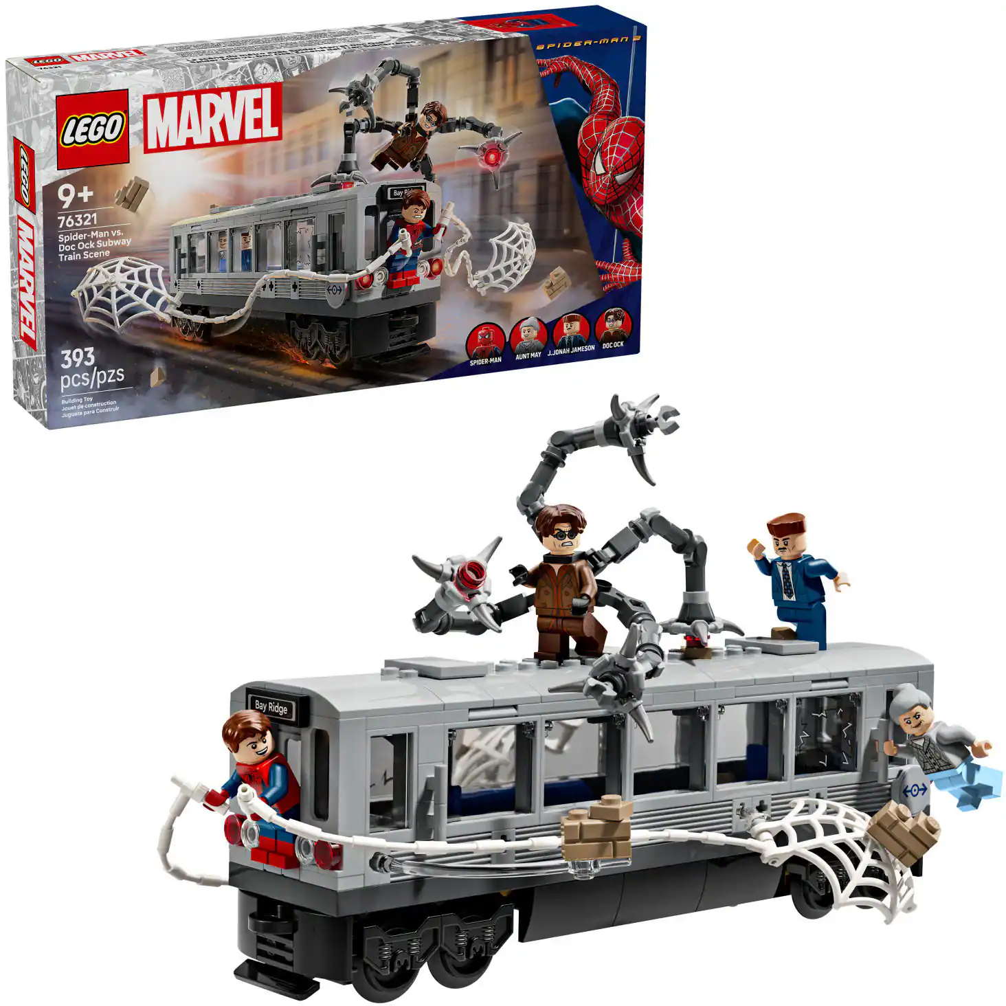 Marvel Spider-Man vs. Doc Ock Subway Train Scene 76321
