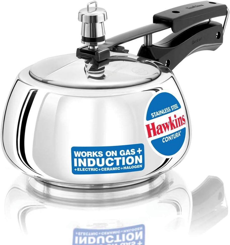 Haskins  
STEEL STAINLESS Hawkins CONTURA WORKS ON GAS + INDUCTION CERAMIC + HALOGEN ELECTRIC + CERAMIC H3DOJAH INDUCTION