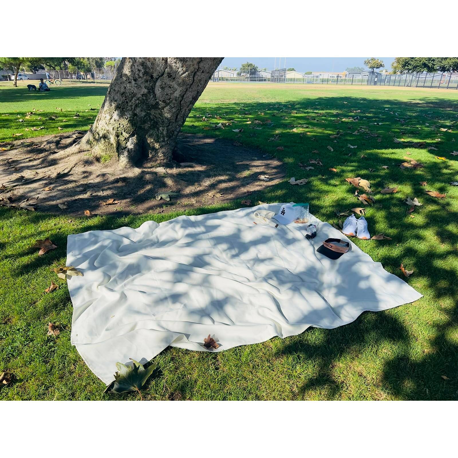 Alt View 6. Reds Spade - x Picnic Mat - Cotton Canvas Wedding Bride Groom Gift Lightweight Outdoor Camping With Vegan Leather Should... - Default.