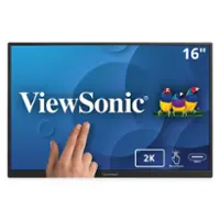 ViewSonic - TD1656-2K 16” IPS LCD WQXGA Touchscreen Portable Monitor (USB-C) - Black - Front_Zoom