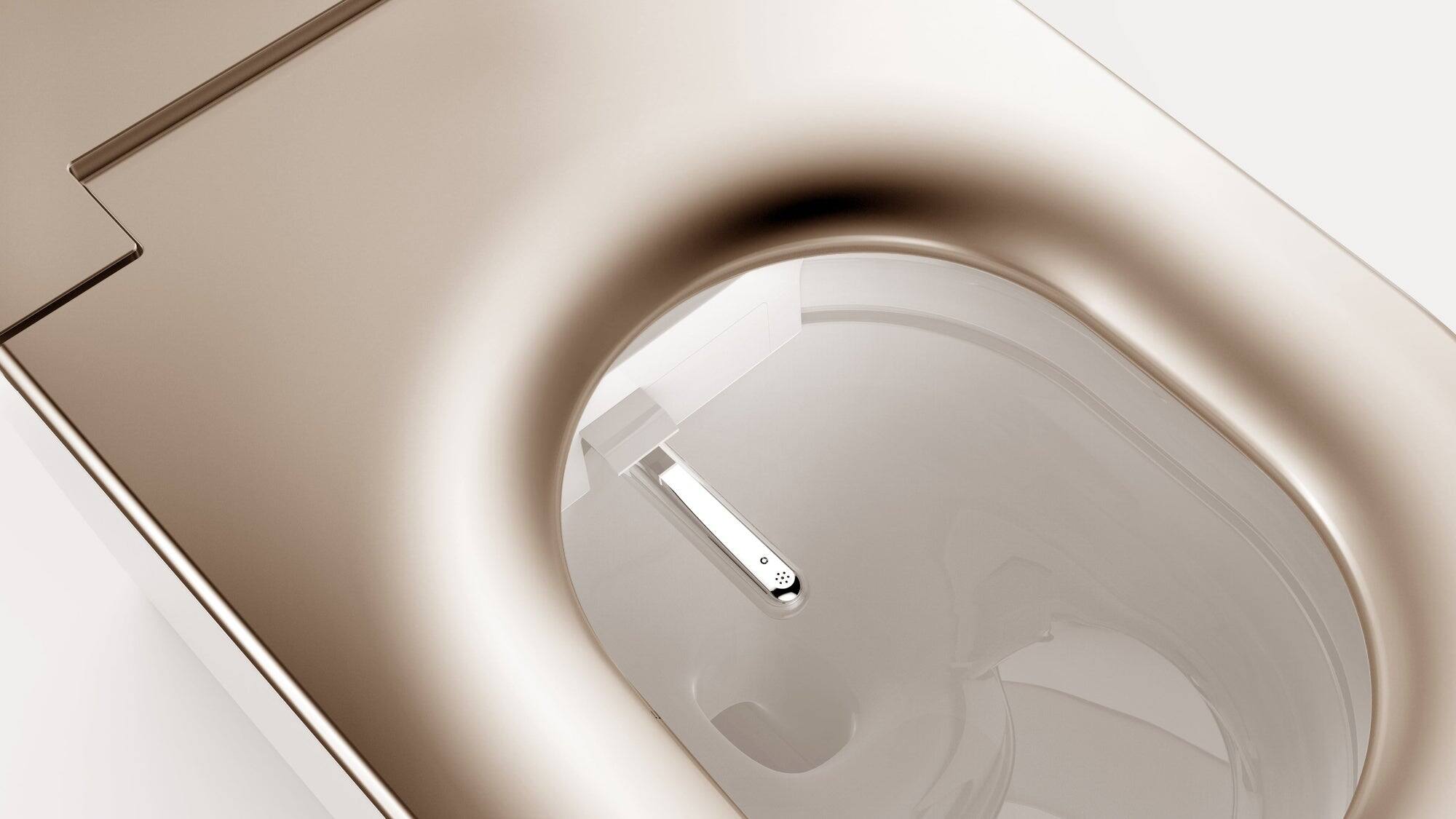 Alt View 3. Boyel Living - Gold Pro Version Smart Toilet Multi Mode Cleaning Heated Seat Auto Lid Sensor Flush Premium Full Function Design - GOLD.