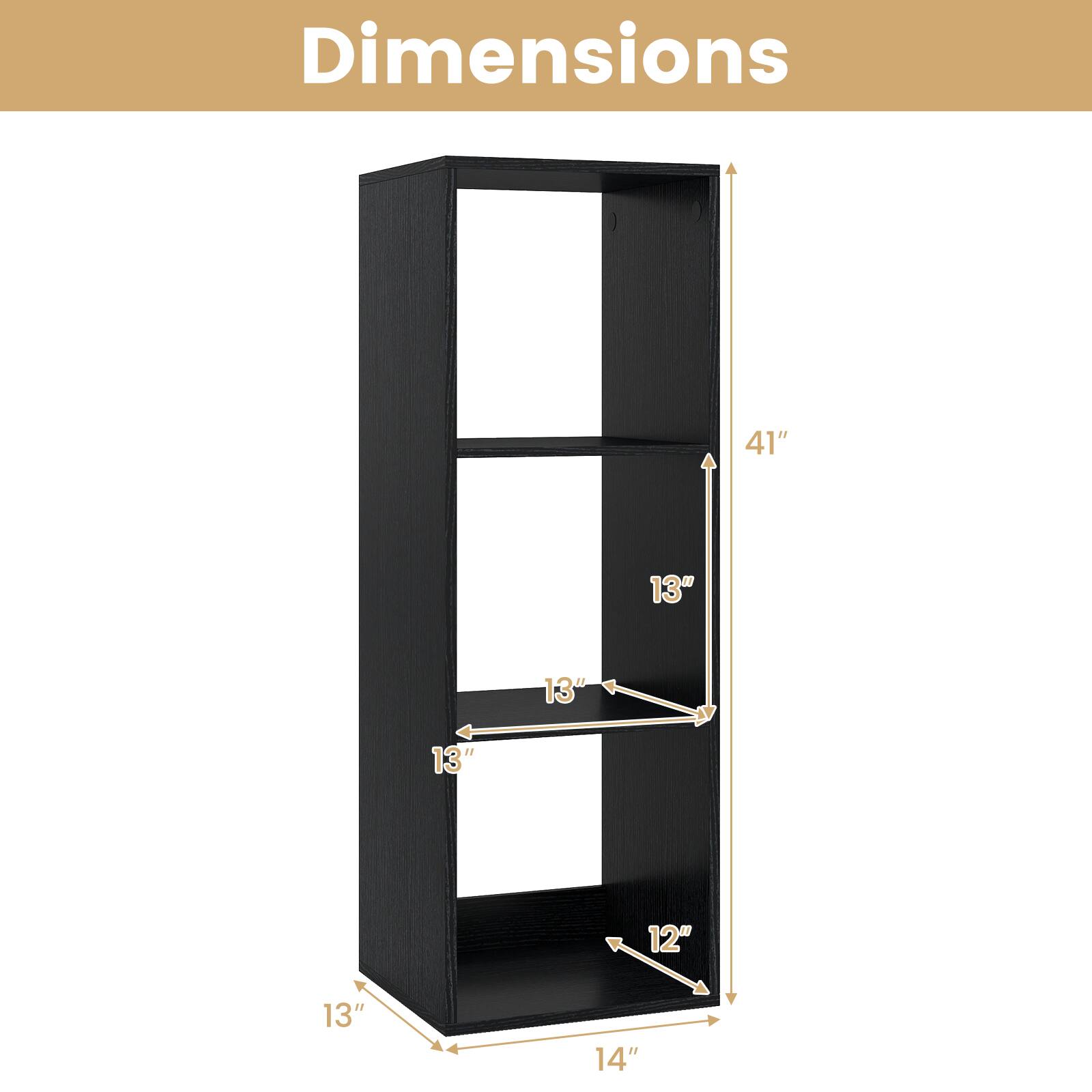 Dimensions: 41" x 13" x 13" x 13" x 12" x 14"