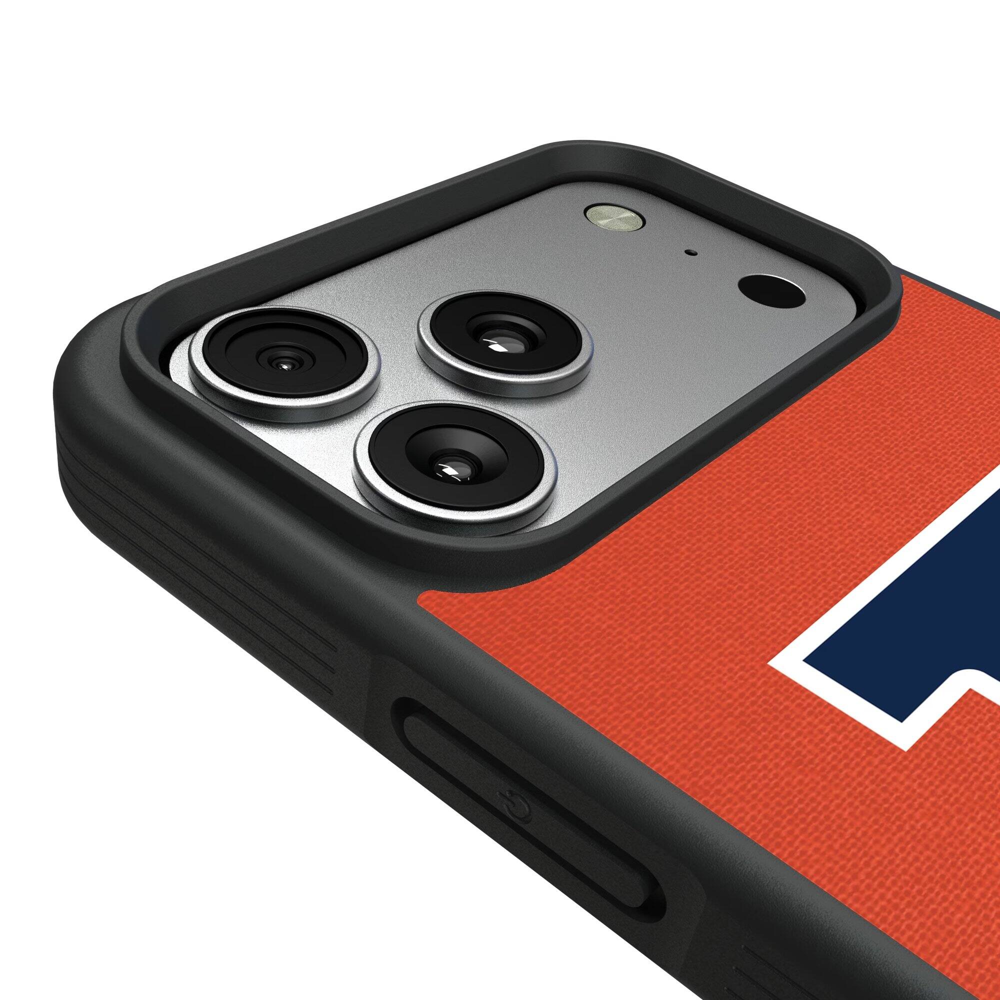 Alt View 2. Keyscaper - Illinois Fighting Illini iPhone Solid Design Bump Case - 14 Pro - Multicolor.