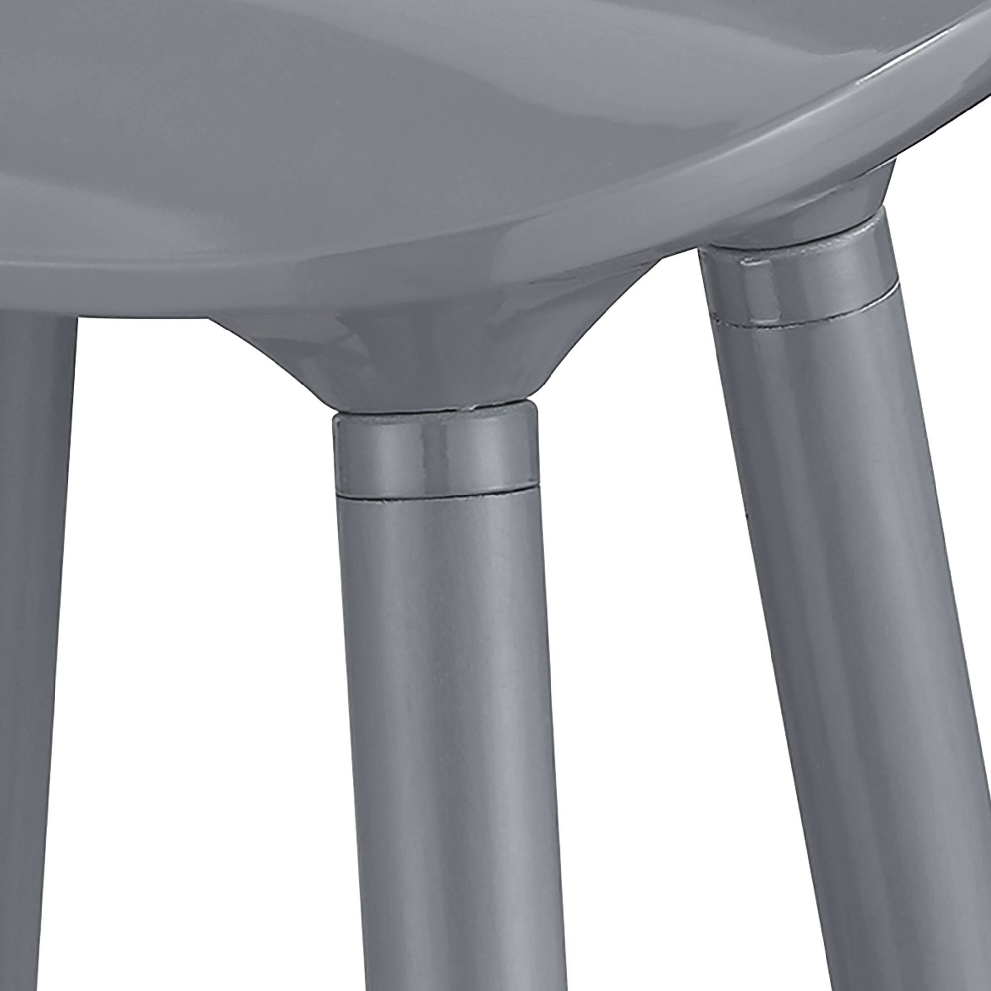 Alt View 13. Elle Decor - Caroline Wood Bar Stool - Gray.