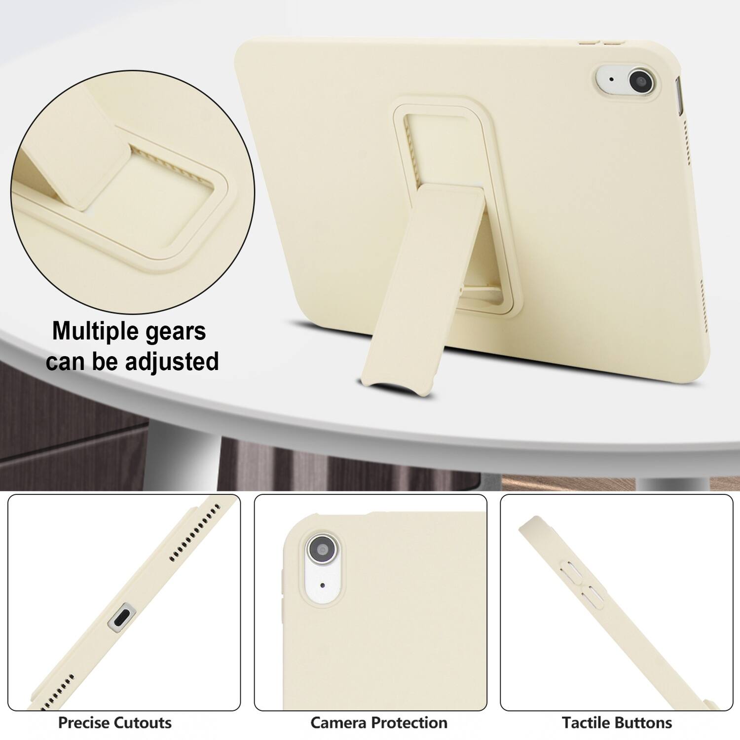 Multiple gears can be adjusted  
Precise Cutouts  
Camera Protection  
Tactile Buttons