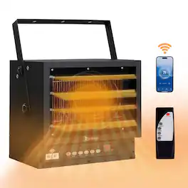 Winado - WiFi Smart Electric Garage Heater, 15000W Ceiling Mount Space Heater, 240V Fan-Forced Shop Heater w/Timer,Remote Control - Black