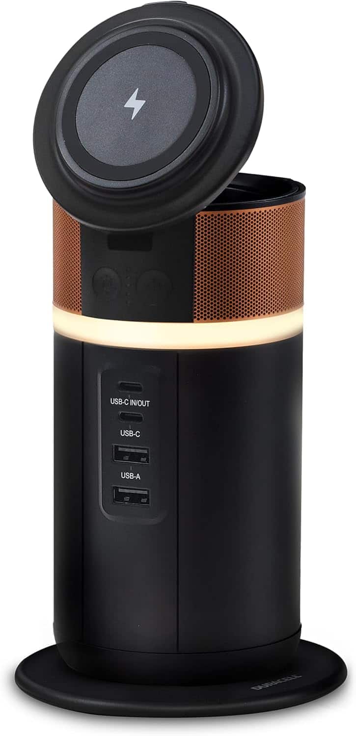 Duracell - M150 Portable Charging Hub, 150W Laptop & Tablet Charger, Wireless Phone/Earbud Charging, USB-C & USB-A Dock