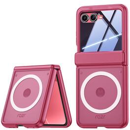 Dteck - for Motorola Razr (2026) (2025)(2024)Magnetic Case with Front Screen Protector,Rugged Matte Cover for Moto Razr 70/60/50 - Privacy Red