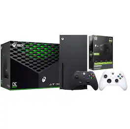 Xbox Series X 1TB Disc Console with Extra Controller and Battery Pack Bundle