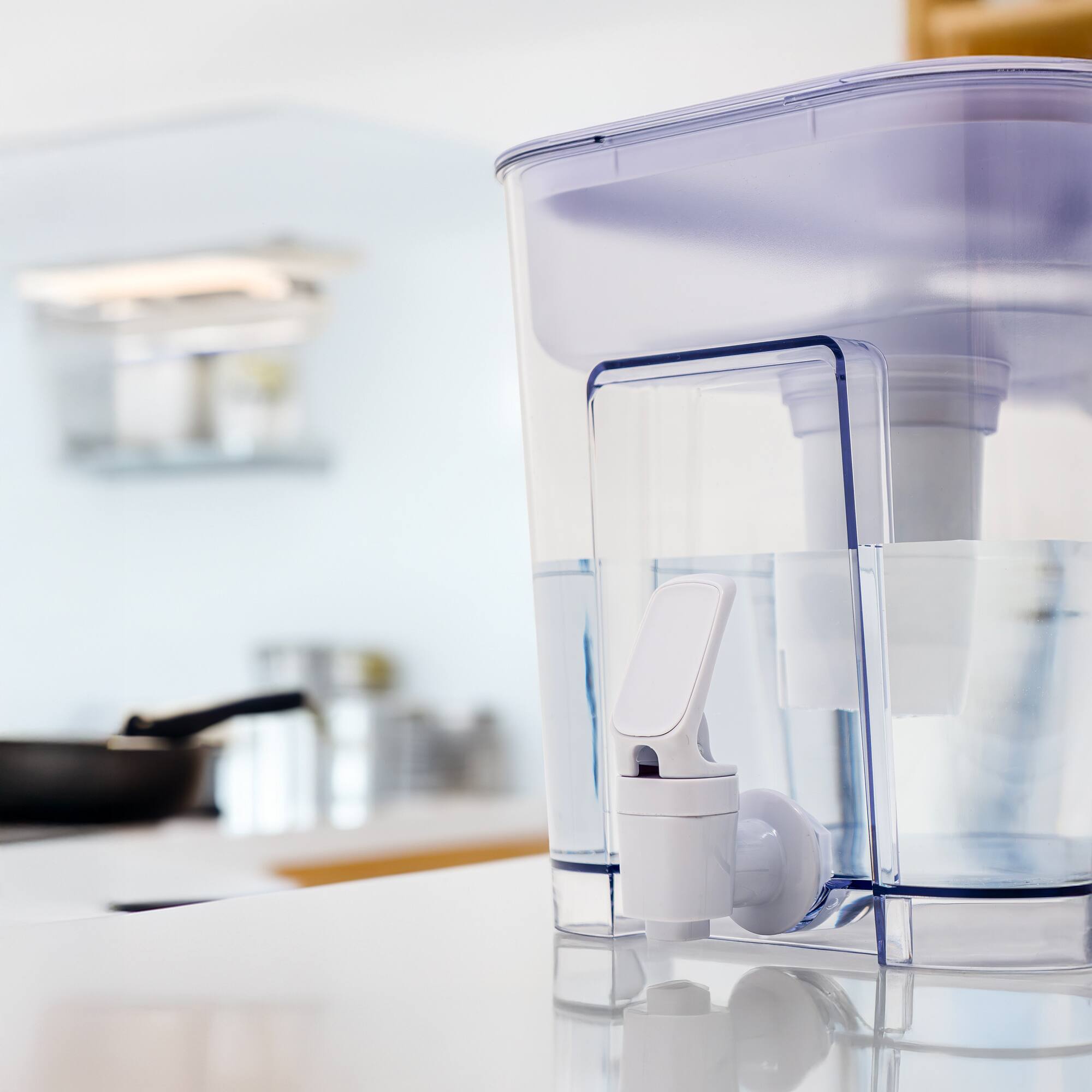 Alt View 1. FC Design - Freco 35cup/8.5L XL Water Filter Pitcher Dispenser with 1 Filter, NSF42/53 Certified, Brita filter compatible, BPA Free.