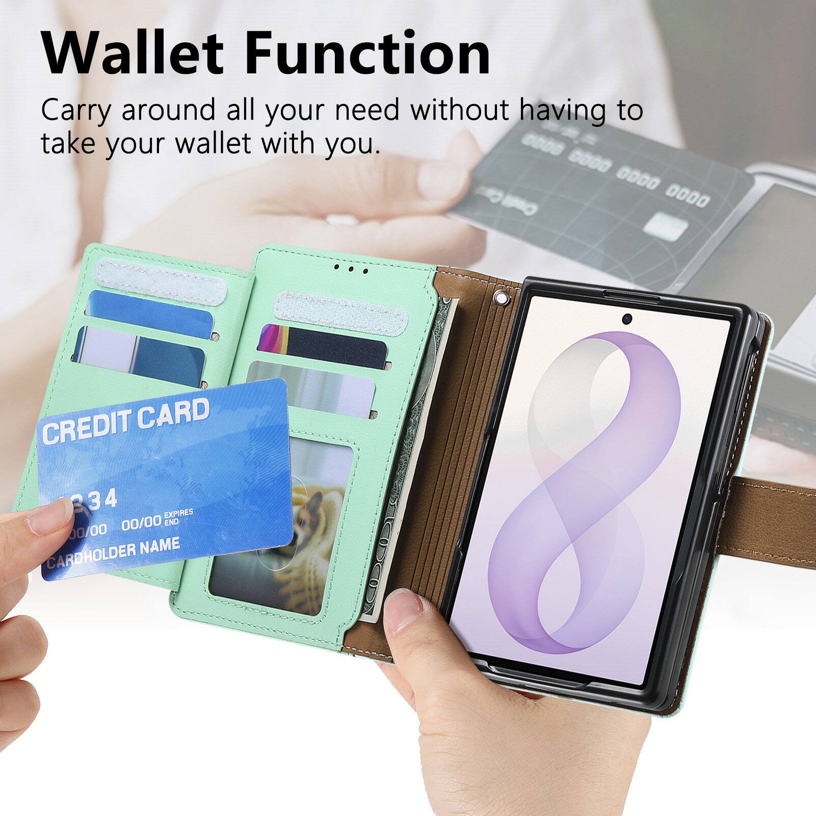 Wallet Function  
Carry around all your need without having to take your wallet with you.  

CREDIT CARD  
34  
00/00  
END 00/00  
CARDHOLDER NAME