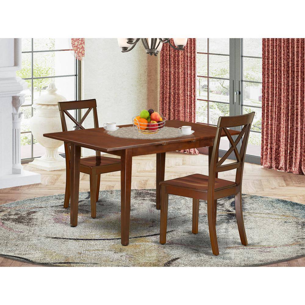 Left. East West Furniture - Dining Room Set Mahogany - Brown.