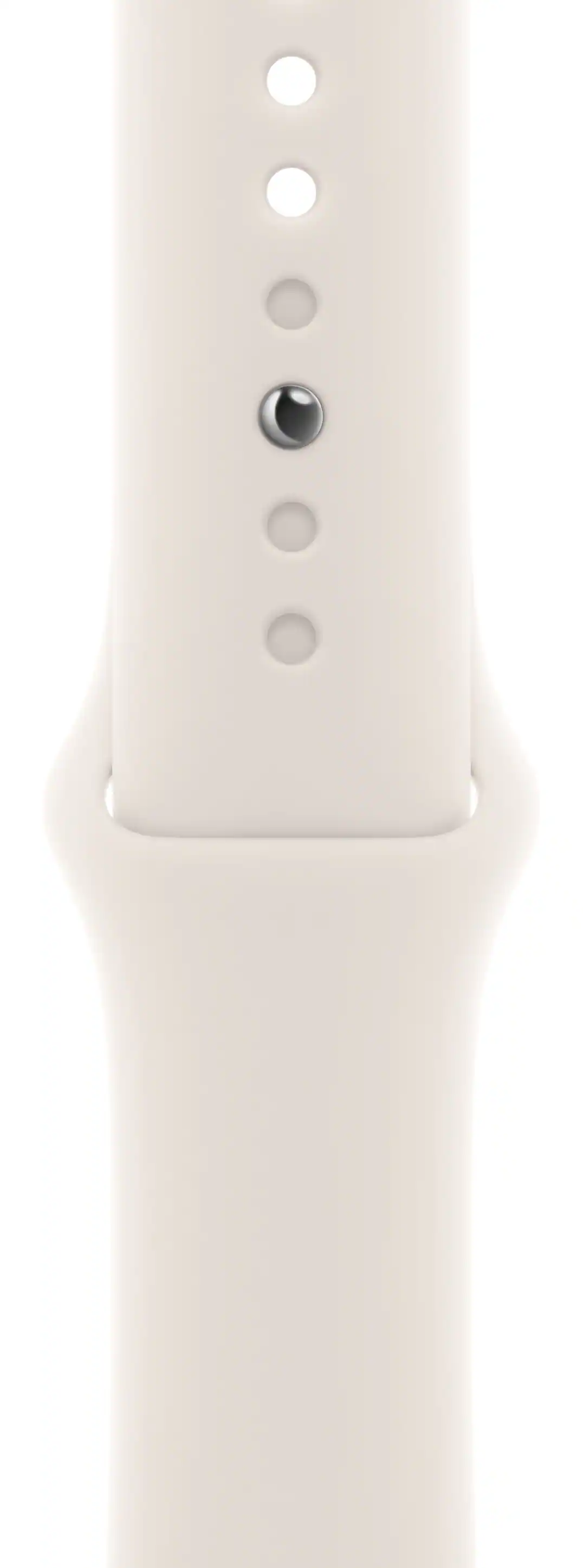 Angle. Apple - 42mm Sport Band - S/M - Starlight.