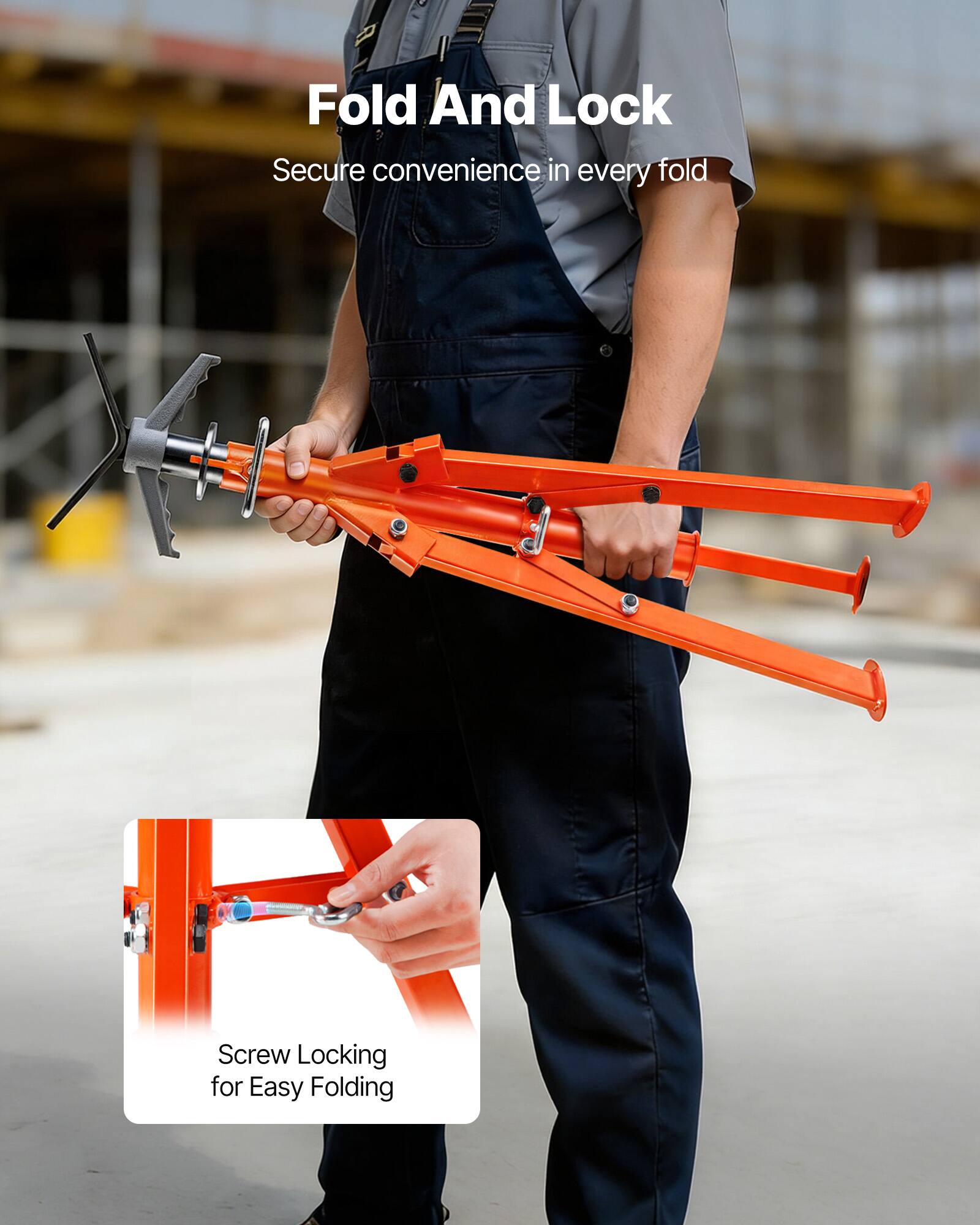 Fold And Lock  
Secure convenience in every fold  
Screw Locking for Easy Folding