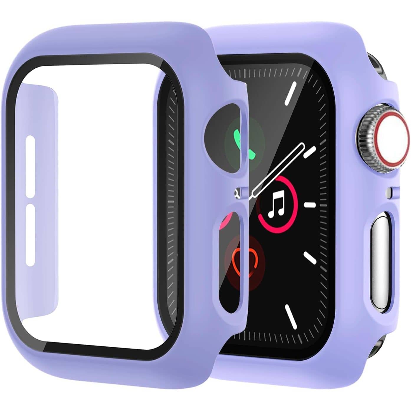 Entronix - Case Compatible with iWatch Series 11, 46mm - Hard Cover w/ Built-In Screen Protector - Purple