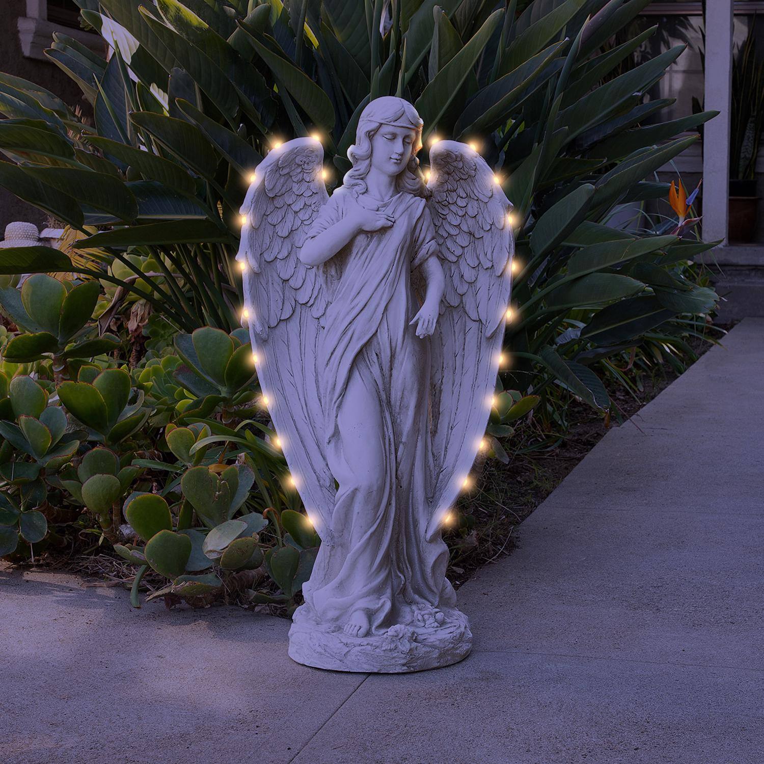 Angle. Alpine - Alpine Fiberglass/MGO White 31 in. Angel Statue.