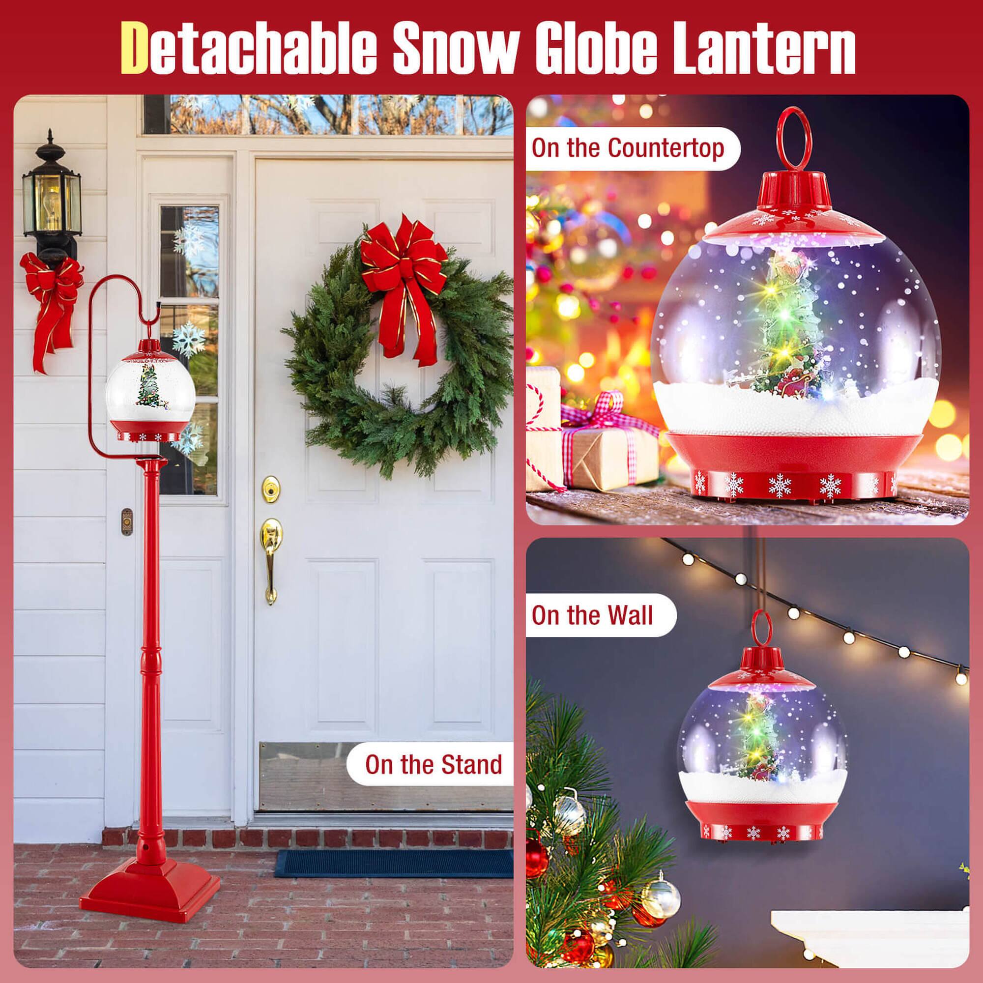 Detachable Snow Globe Lantern

- On the Countertop
- On the Wall
- On the Stand