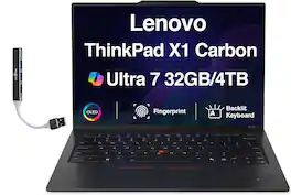 Lenovo - Upgraded - ThinkPad X1 Carbon Gen 13 X1 Carbon Laptop 14.0 2.8K (Intel Ultra 7-268V, 32GB LPDDR5X, 4TB SSD, Win 11 Pro) - Eclipse Black