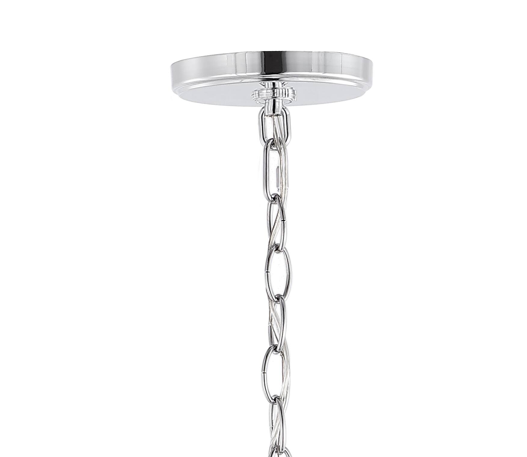 Alt View 5. Jonathan Y - Camden 13" 4-Light Iron Classic Midcentury Pendant Lantern, Chrome - Chrome.