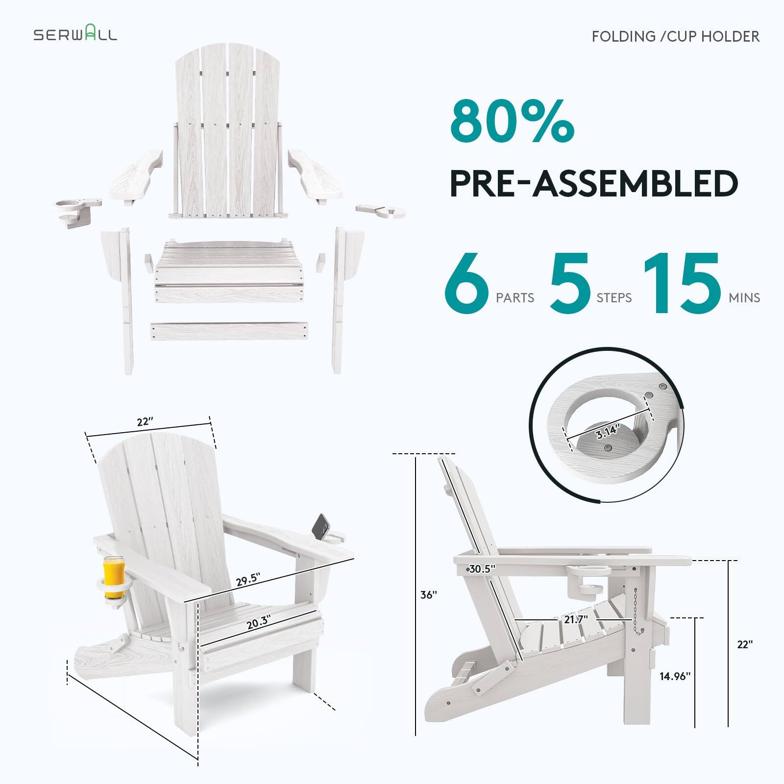 SERWALL LL FOLDING / CUP HOLDER  
80% PRE-ASSEMBLED  
6 PARTS  
5 STEPS  
15 MINS  
22"  
3.14"  
29.5"  
36" +30.5"  
20.3"  
21.7"  
22"  
14.96"