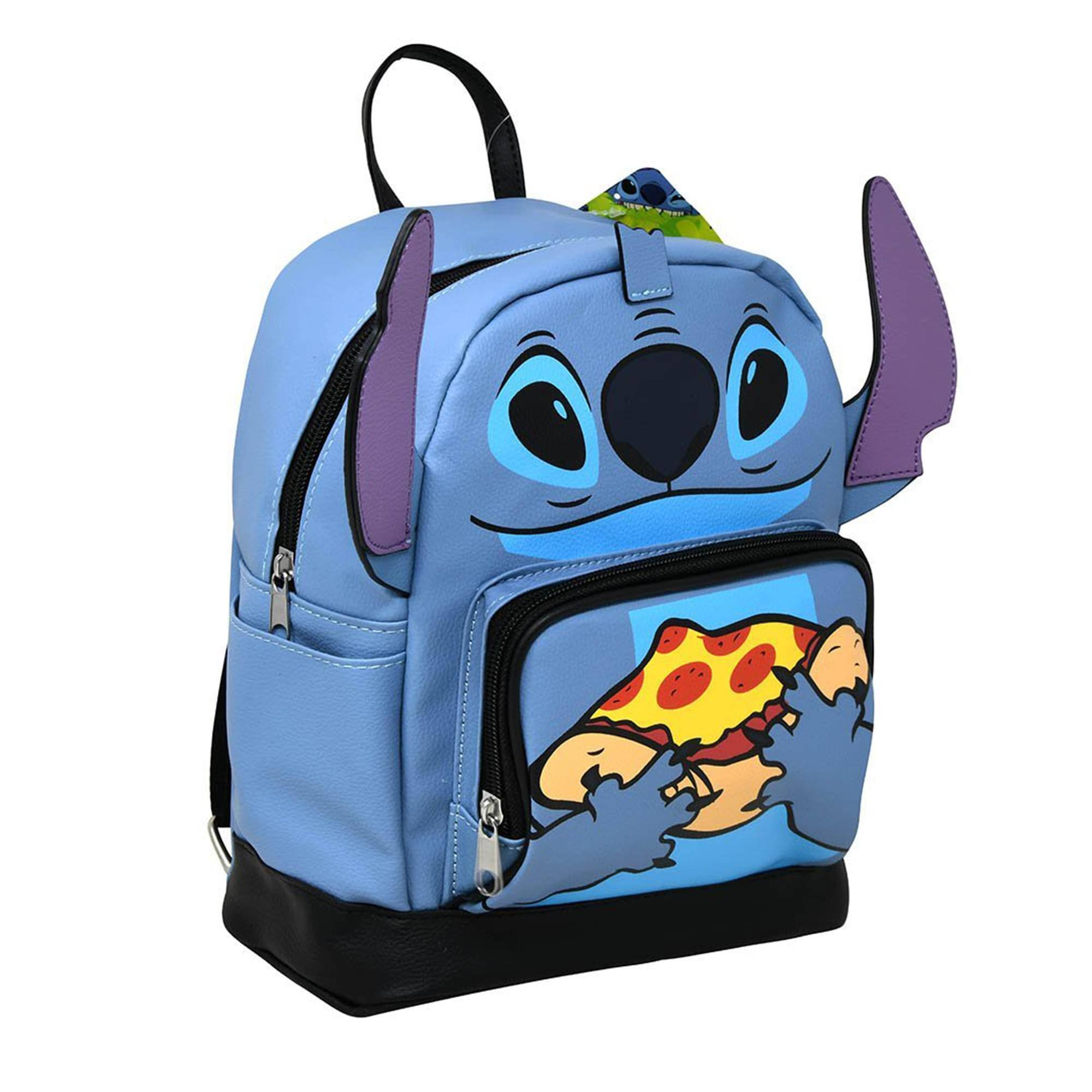 Alt View 1. Disney - Disney Lilo & Stitch Stitch with Pizza 10 Inch Mini Backpack - Blue.