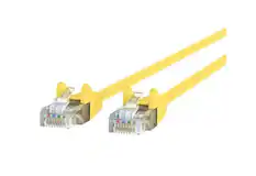Front. Belkin - A3L791-25-YLW 25-feet Cat5e Ethernet Network Patch Cable - Yellow - RJ-45 Male to RJ-45 Male - Yellow.