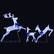 Front. Costway - Costway 3 PCS Lighted Christmas Reindeer Family Set Holiday Decoration with 255 Lights - White.