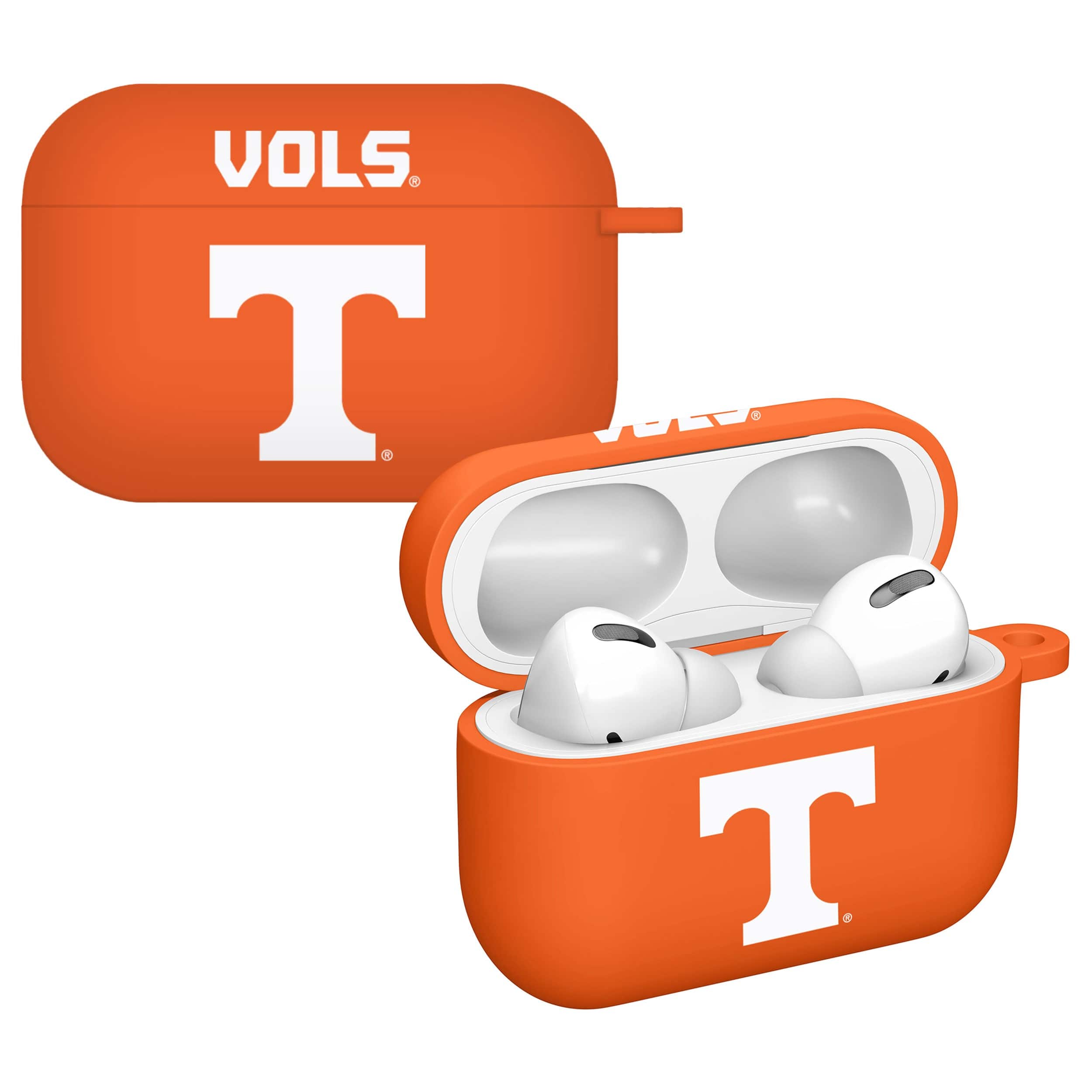 Front. Affinity Bands - Tennessee Volunteers AirPods Pro Silicone Case Cover - Orange.