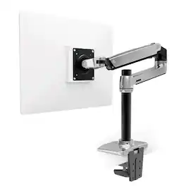 Ergotron - 45-295-026 24 Inches Screen Support Mounting Arm for Flat Panel Monitor - 20 Lbs - Black & Polished Aluminum