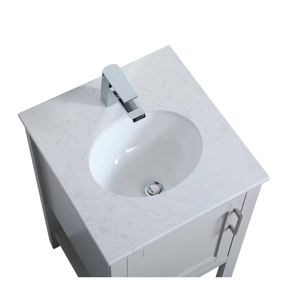 Alt View 1. Elegant Kitchen and Bath - 18 inch Single Bathroom Vanity in Grey - Grey.