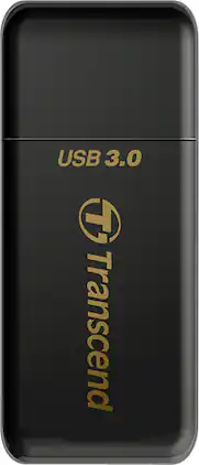 Transcend - USB 3.0 Memory Card Reader - Black