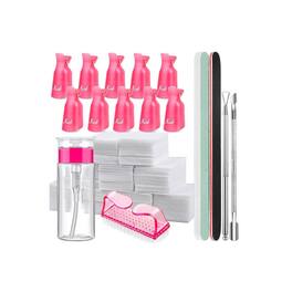 Beauty Hub Ecommerce - Nail Polish Gel Remover Nail Kit - Clear, Pink & Silver
