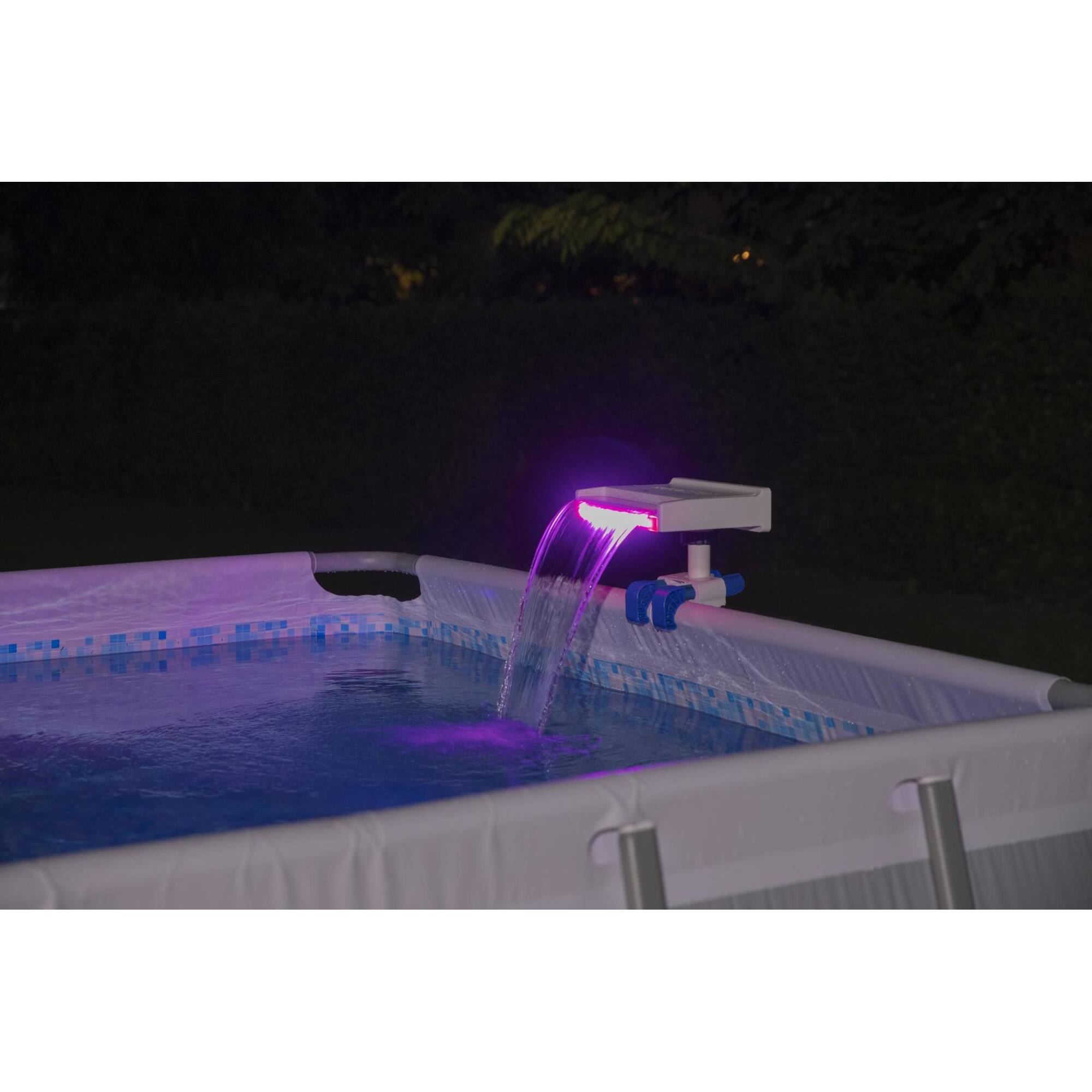 Alt View 10. Bestway - Bestway Above Ground Swimming Pool 7 Colored LED Relaxing Waterfall Cascade - White.
