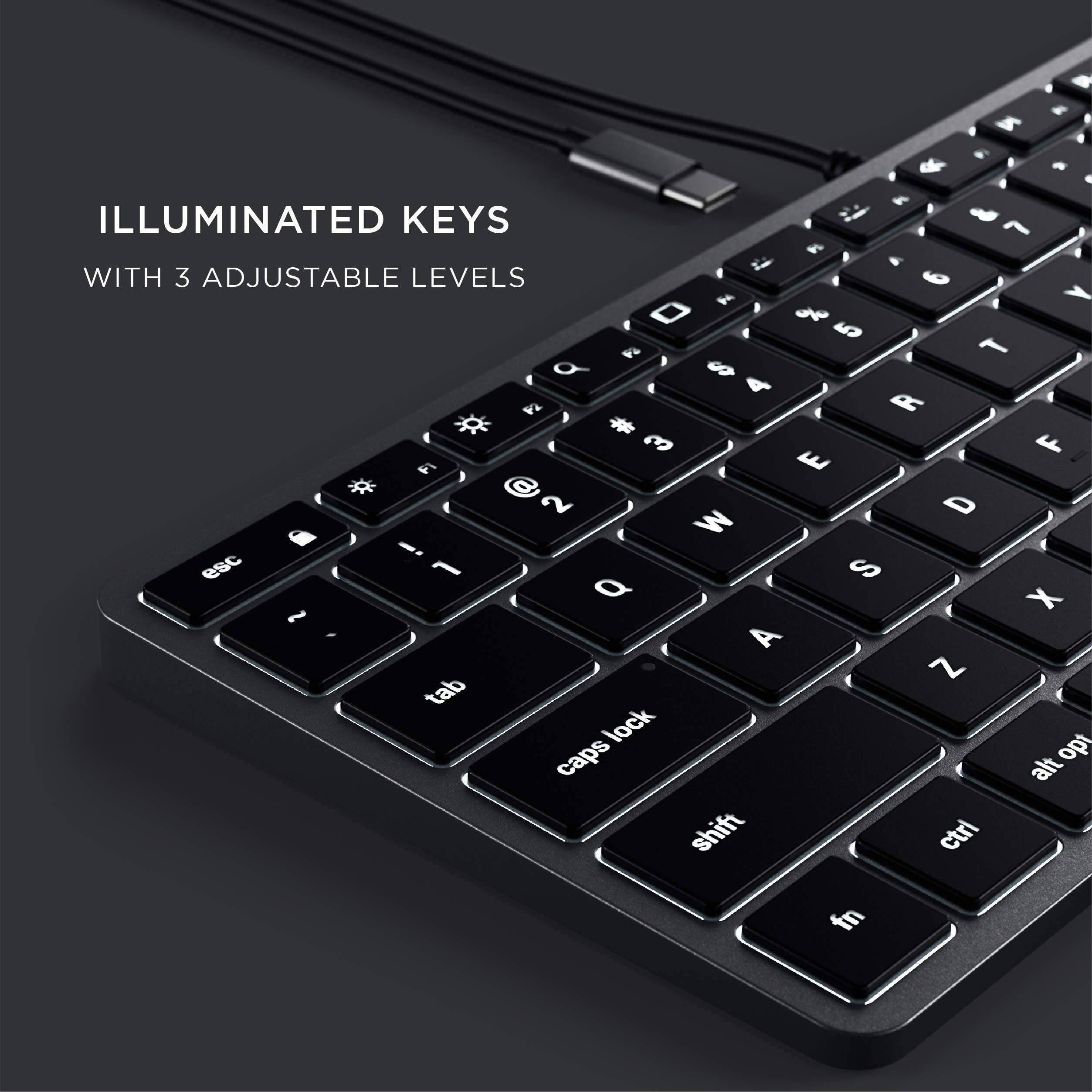 ILLUMINATED KEYS  
WITH 3 ADJUSTABLE LEVELS